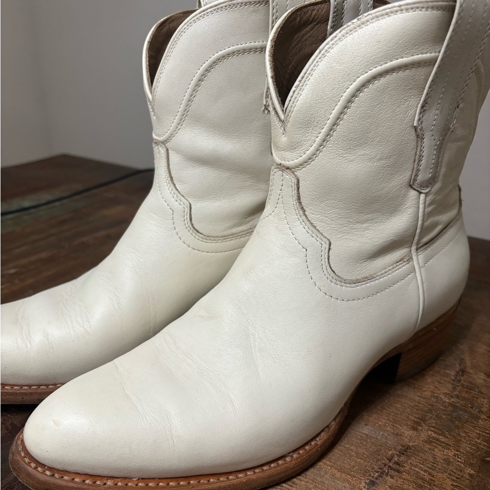 Tecovas Penny Bone Leather Cowboy Boots